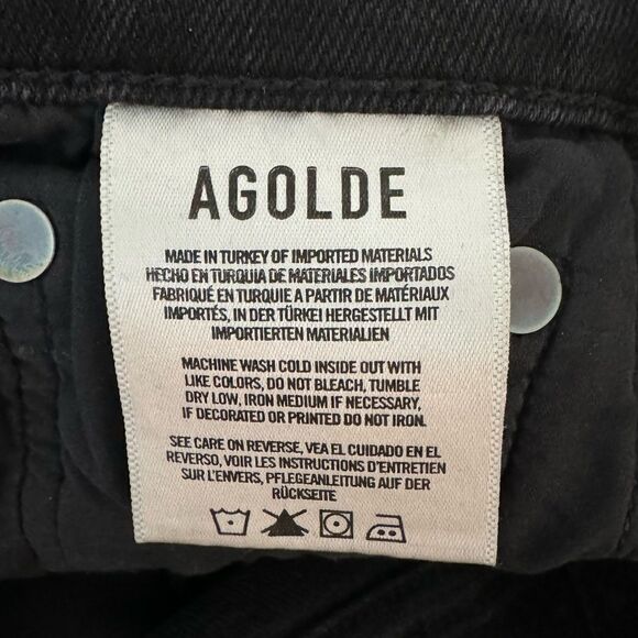 AGOLDE Sophie Mid Rise Skinny Ankle Jeans Black Size 26 - Picture 13 of 14